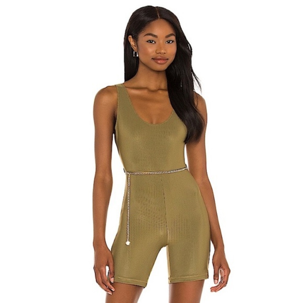 NWT WeWoreWhat Scoop Rib Catsuit Medium